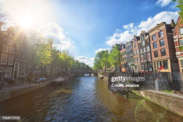 canal of amsterdam - gracht amsterdam stock pictures, royalty-free photos & images