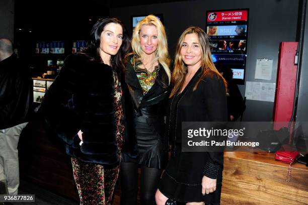 Jennifer Creel, Mary Snow and Lillian Stern attend The Cinema Society & Day Owl Rose host a screening of Global Road Entertainment's "Midnight Sun"...