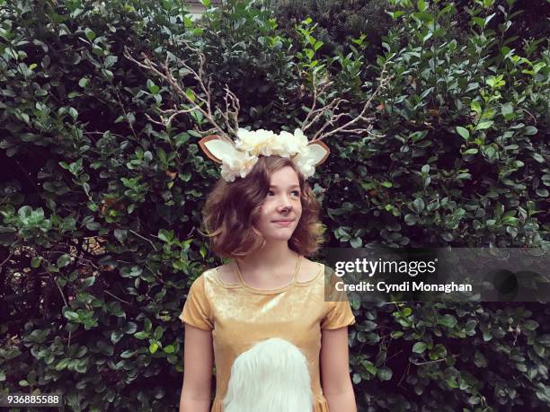 deer halloween costume - october 12 stock pictures, royalty-free photos & images