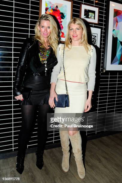 Mary Snow and Meredith Ostrom attends The Cinema Society & Day Owl Rose host the after party for Global Road Entertainment's "Midnight Sun" at The...