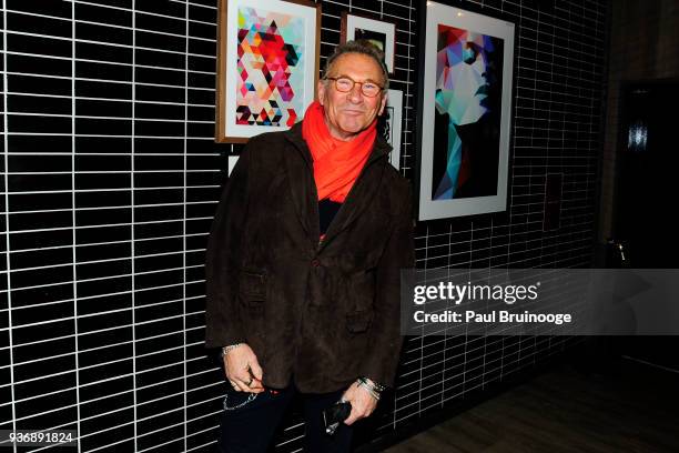 Hal Rubenstein attends The Cinema Society & Day Owl Rose host the after party for Global Road Entertainment's "Midnight Sun" at The Skylark on March...