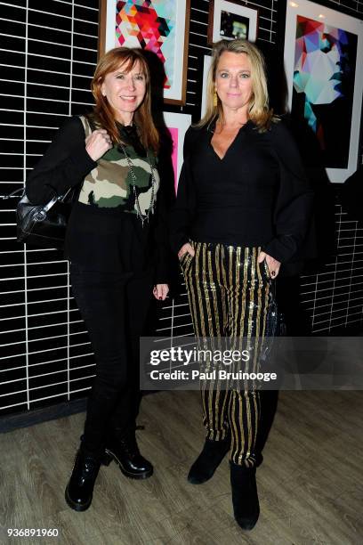 Nicole Miller and Debbie Bancroft attends The Cinema Society & Day Owl Rose host the after party for Global Road Entertainment's "Midnight Sun" at...