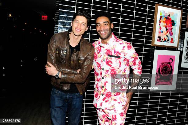 Jake Davies and Zeke Thomas attends The Cinema Society & Day Owl Rose host the after party for Global Road Entertainment's "Midnight Sun" at The...