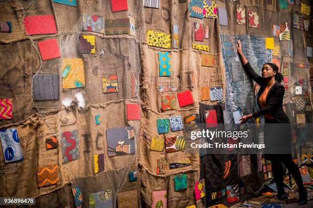 Chale Wote' by Ibrahim Mahama goes on view as part of Sotheby's Modern & Contemporary African Art at Sotheby's on March 23, 2018 in London, England....