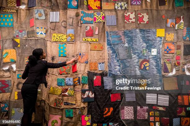 Chale Wote' by Ibrahim Mahama goes on view as part of Sotheby's Modern & Contemporary African Art at Sotheby's on March 23, 2018 in London, England....