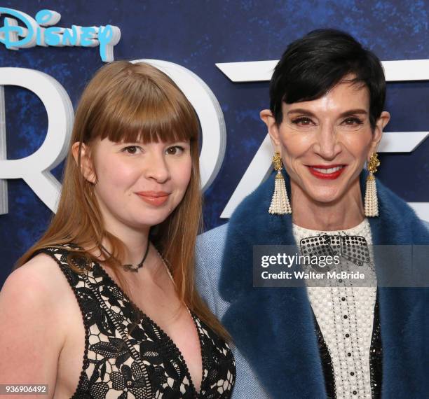 Flora Collins and Amy Fine Collins attend the Broadway Opening Night After Party for 'Frozen' at Terminal 5 on March 22, 2018 in New York City.