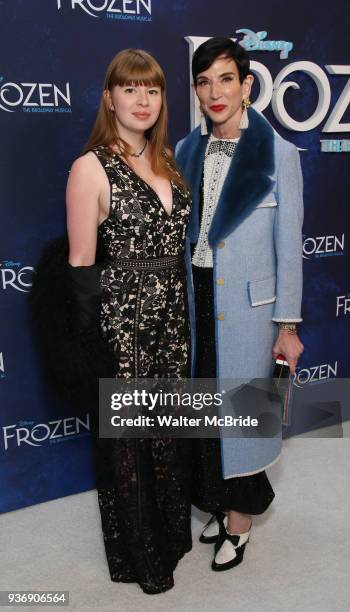 Flora Collins and Amy Fine Collins attend the Broadway Opening Night After Party for 'Frozen' at Terminal 5 on March 22, 2018 in New York City.