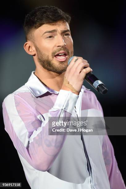 Jake Quickenden during the Dancing on Ice Live Tour - Dress Rehearsal at Wembley Arena on March 22, 2018 in London, England.The tour kicks off March...