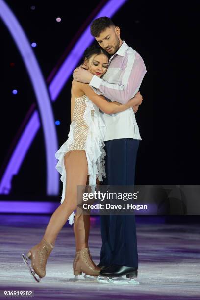 Vanessa Bauer and Jake Quickenden during the Dancing on Ice Live Tour - Dress Rehearsal at Wembley Arena on March 22, 2018 in London, England.The...