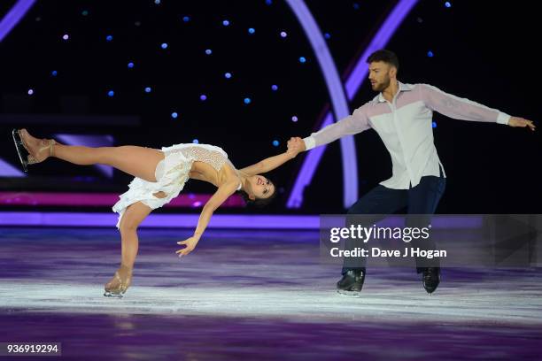 Vanessa Bauer and Jake Quickenden during the Dancing on Ice Live Tour - Dress Rehearsal at Wembley Arena on March 22, 2018 in London, England.The...