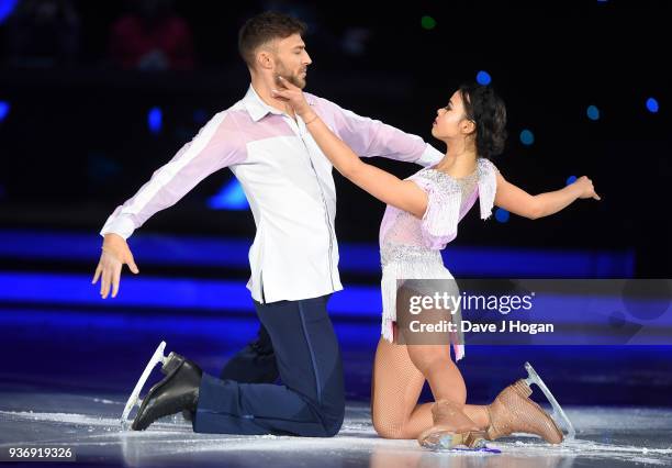 Jake Quickenden and Vanessa Bauer during the Dancing on Ice Live Tour - Dress Rehearsal at Wembley Arena on March 22, 2018 in London, England.The...