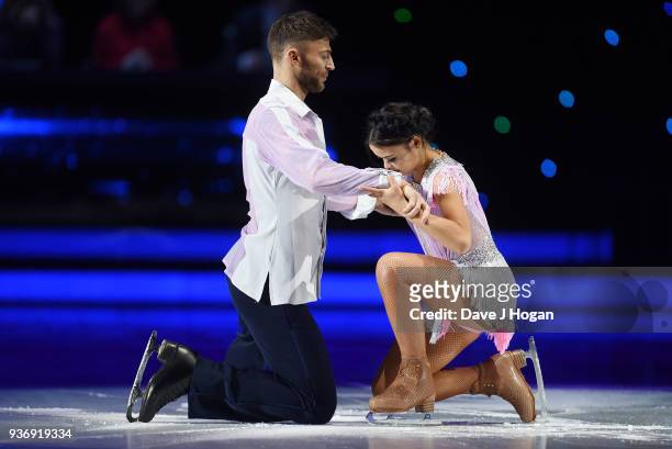 Jake Quickenden and Vanessa Bauer during the Dancing on Ice Live Tour - Dress Rehearsal at Wembley Arena on March 22, 2018 in London, England.The...