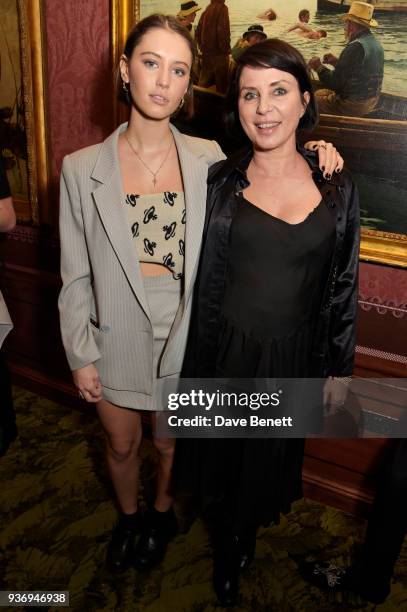 Iris Law and Sadie Frost attend a private dinner hosted by British Vogue editor Edward Enninful and Kate Moss in honour of Giovanni Morelli, the new...