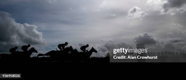 General view at Newbury racecourse on March 23, 2018 in Newbury, England.