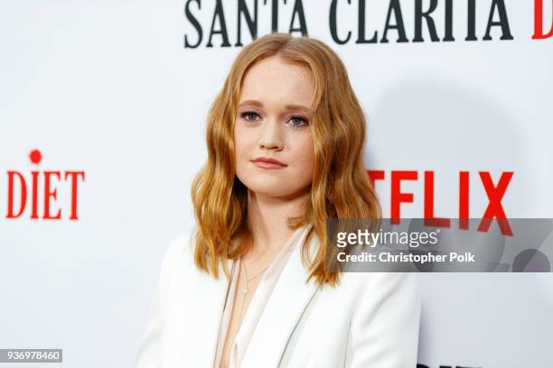 Liv Hewson attends Netflix's 'Santa Clarita Diet' Season 2 Premiere at The Dome at Arclight Hollywood on March 22, 2018 in Hollywood, California.