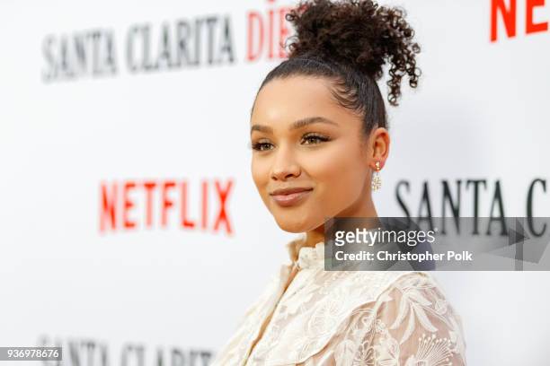 Jaylen Barron attends Netflix's 'Santa Clarita Diet' Season 2 Premiere at The Dome at Arclight Hollywood on March 22, 2018 in Hollywood, California.