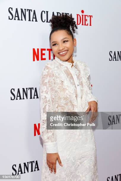 Jaylen Barron attends Netflix's 'Santa Clarita Diet' Season 2 Premiere at The Dome at Arclight Hollywood on March 22, 2018 in Hollywood, California.