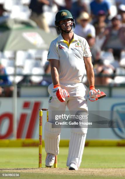 Mitchell Marsh of Australia walks off during day 2 of the 3rd Sunfoil Test match between South Africa and Australia at PPC Newlands on March 23, 2018...