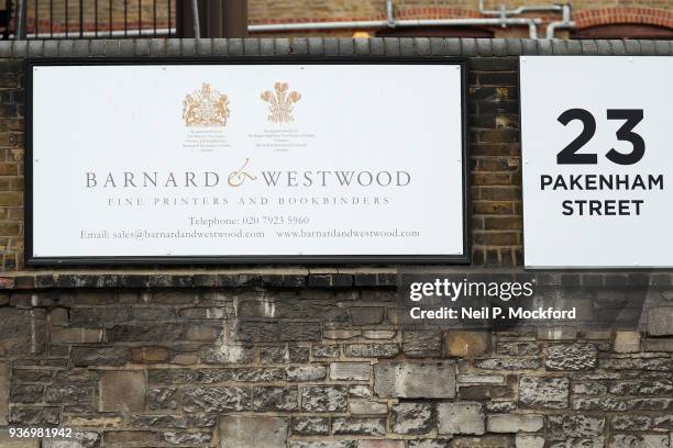 General view of Barnard & Westwood Fine Printers and Bookbinders, who are reported to be printing the invitiations for Harry and Meghan's upcoming...