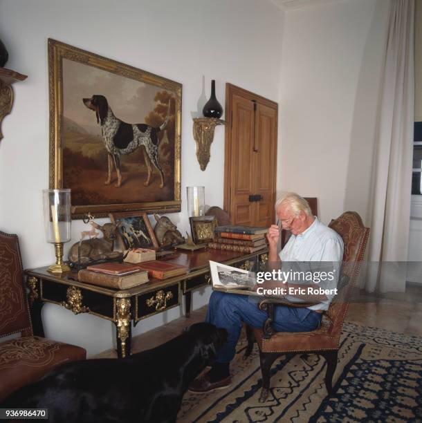 French fashion designer Hubert de Givenchy at home, the Château du Jonchet, in Touraine, France, 1st October 1995.