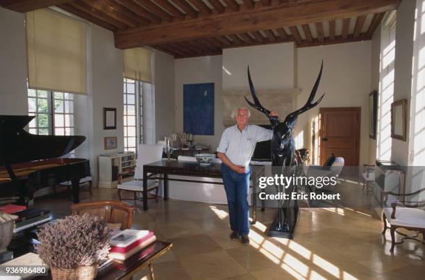 French fashion designer Hubert de Givenchy at home, the Château du Jonchet, in Touraine, France, 1st October 1995.