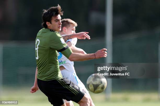 Sandro Kulenovic of Juventus in action during the Viareggio Cup, quarter final match between Juventus U19 and Rijeka U19 at Stadio Comunale on March...