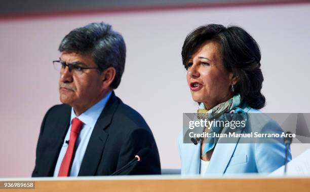 Banco Santander Chairman Ana Patricia Botin speaks during the Santander Bank Shareholders Meeting on March 23, 2018 in Santander, Spain.