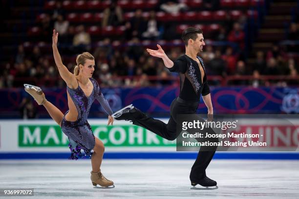 Madison Hubbell and Zachary Donohue of the United States compete in the Ice Dance Free Dance during day two of the World Figure Skating Championships...