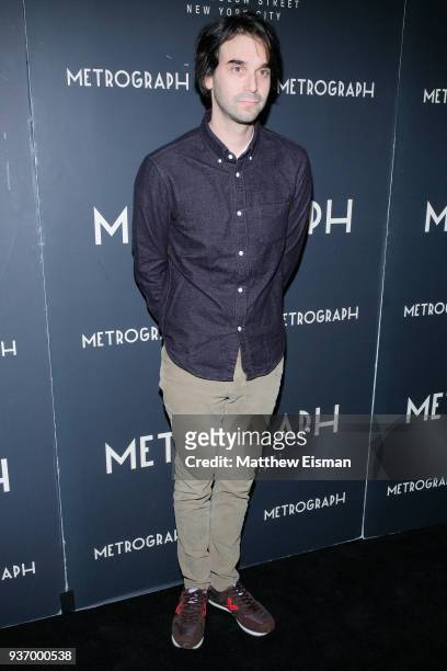 Alex Ross Perry attends the Metrograph 2nd Anniversary Party at Metrograph on March 22, 2018 in New York City.