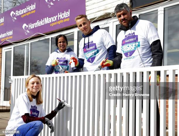 England cricketer Tom Curran during the NatWest CricketForce event at Ilford Cricket Ground on March 23, 2018 in Ilford, England.