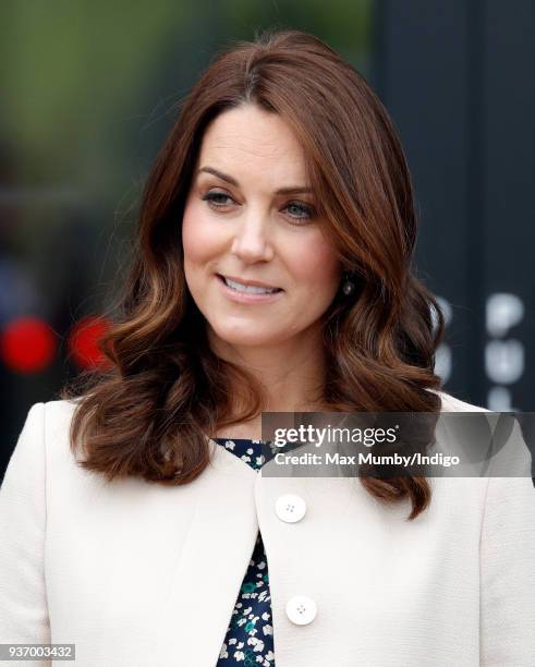 Catherine, Duchess of Cambridge attends a SportsAid event at the Copper Box Arena in Queen Elizabeth Olympic Park on March 22, 2018 in London,...