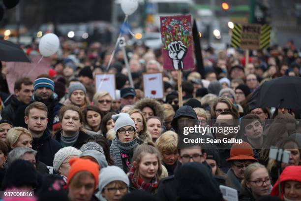 People protesting against a new government measure to further restrict abortions in Poland gather as part of "Black Friday" demonstrations nationwide...