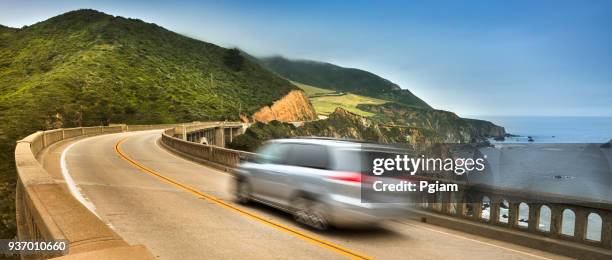 ビクスビー クリーク橋パノラマ ビッグサー、カリフォルニア州、アメリカ合衆国 - ビクスビークリーク ストックフォトと画像