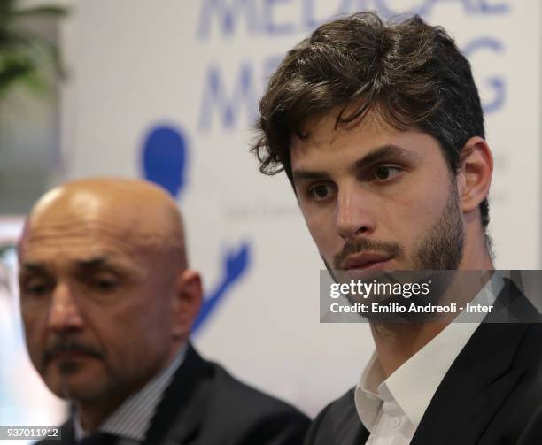 Andrea Ranocchia of FC Internazionale Milano looks on during FC Internazionale Medical Meeting on March 23, 2018 in Milan, Italy.