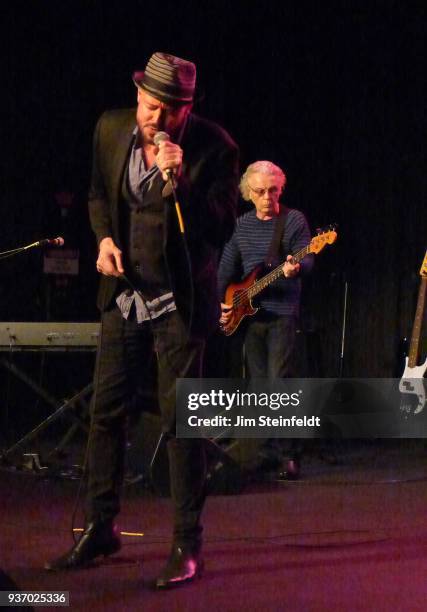 Singer songwriter Gregory Darling performs at SIR Rehearsal Studios in Los Angeles, California on March 14, 2018.