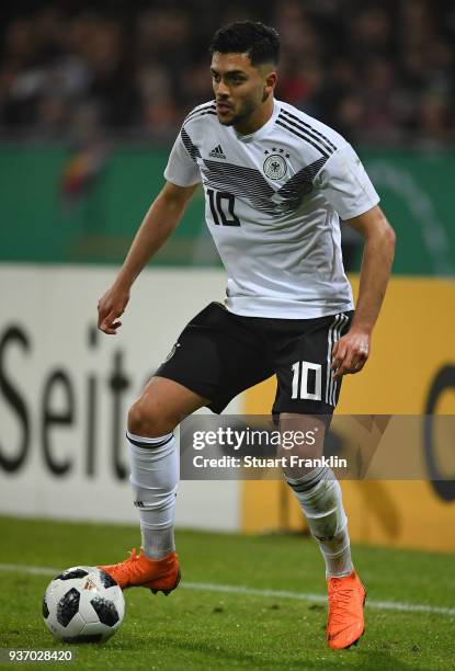 Nadiem Amiri of Germany U21 in action during the 2019 UEFA Under 21 qualification match between U21 Germany and U19 Israel at Eintracht Stadion on...