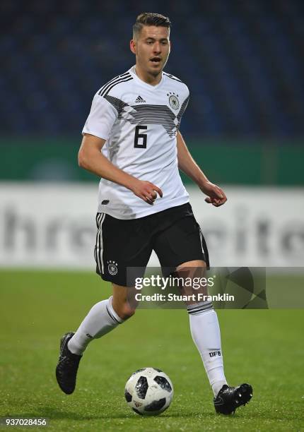 Waldemar Anton of Germany U21 in action during the 2019 UEFA Under 21 qualification match between U21 Germany and U19 Israel at Eintracht Stadion on...