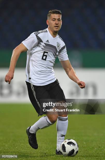 Waldemar Anton of Germany U21 in action during the 2019 UEFA Under 21 qualification match between U21 Germany and U19 Israel at Eintracht Stadion on...