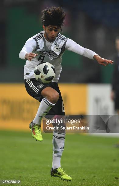 Mahmoud Dahoud of Germany U21 in action during the 2019 UEFA Under 21 qualification match between U21 Germany and U19 Israel at Eintracht Stadion on...