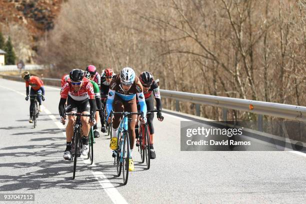 Jarlinson Pantano of Colombia and Team Trek-Segafredo / Jetse Bol of The Netherlands and Team Manzana Postobon / Vegard Stake Laengen of Norway and...