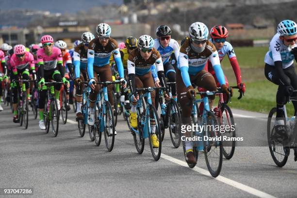Pierre Latour of France and Team AG2R La Mondiale / Clement Chevrier of France and Team AG2R La Mondiale / Peloton / during the Volta Ciclista a...