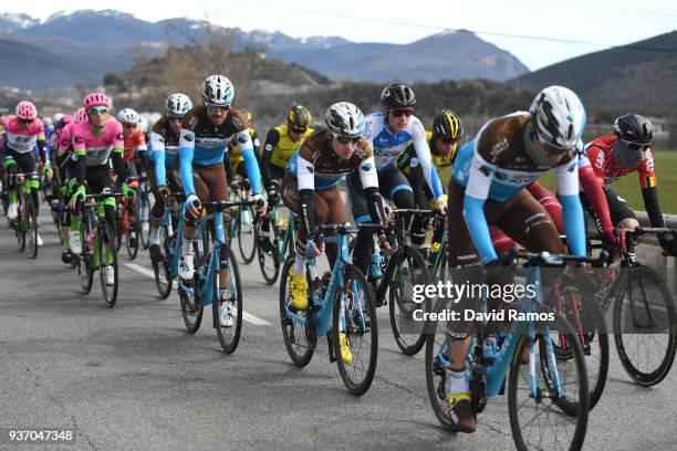 Pierre Latour of France and Team AG2R La Mondiale / Clement Chevrier of France and Team AG2R La Mondiale / Peloton / during the Volta Ciclista a...