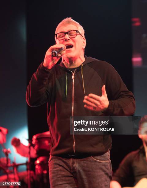 Singer Michele Zarrillo during the concert "I sto vicino a te 63",tribute to the musician and singer Pino Daniele in the day of his 63th birthday....