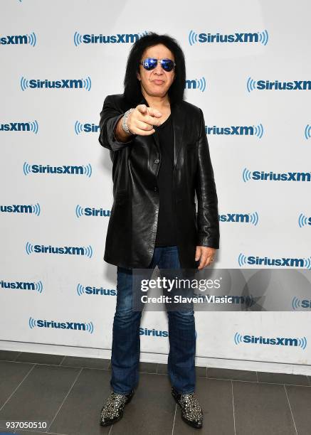 Musician Gene Simmons visits SiriusXM Studios on March 23, 2018 in New York City.