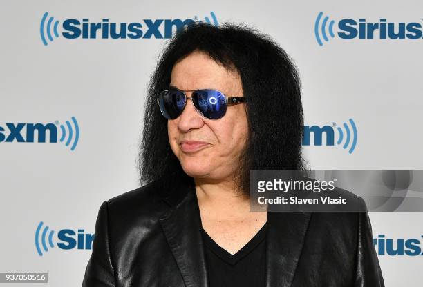 Musician Gene Simmons visits SiriusXM Studios on March 23, 2018 in New York City.