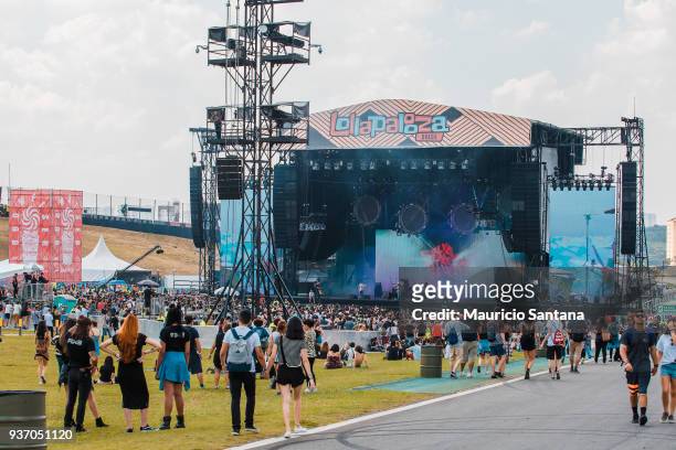 General view of atmosphere during the first day of Lollapalooza Brazil at Interlagos Racetrack on March 23, 2018 in Sao Paulo, Brazil.