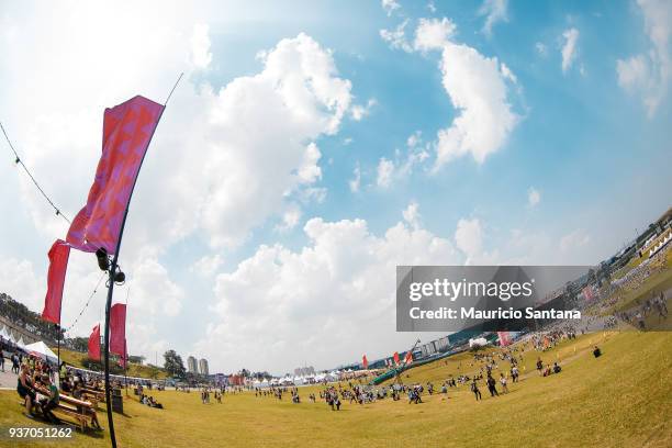 General view of atmosphere during the first day of Lollapalooza Brazil at Interlagos Racetrack on March 23, 2018 in Sao Paulo, Brazil.