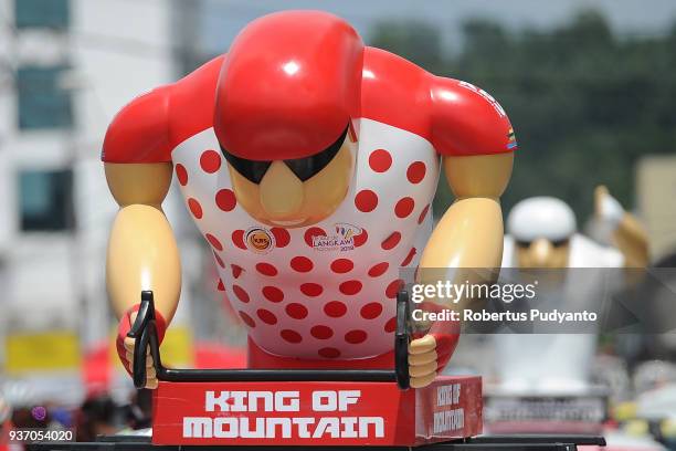 The red polka dot jersey mascot parades during Stage 6 of the Le Tour de Langkawi 2018, Tapah-Tanjung Malim 108.5 km on March 23, 2018 in Tanjung...