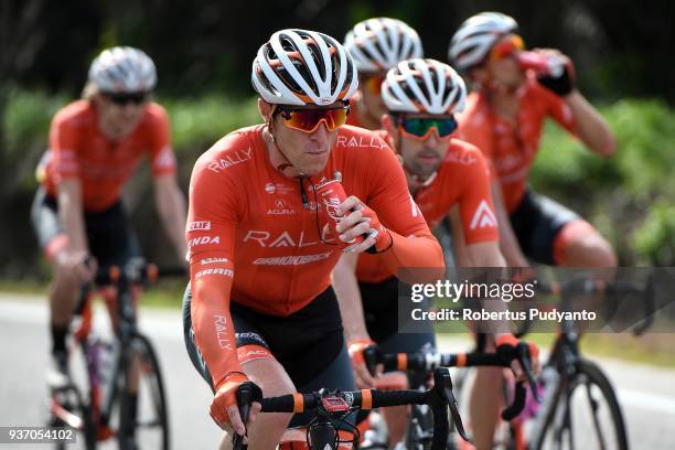 Rally Cycling USA riders compete during Stage 6 of the Le Tour de Langkawi 2018, Tapah-Tanjung Malim 108.5 km on March 23, 2018 in Tanjung Malim,...