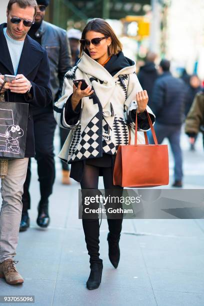 Nathalie Kelley is seen in NoHo on March 23, 2018 in New York City.